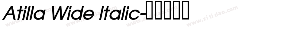 Atilla Wide Italic字体转换